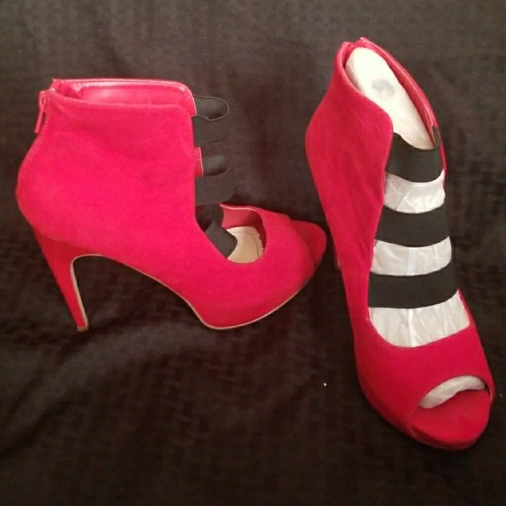 Red Dollhouse Platform Heels